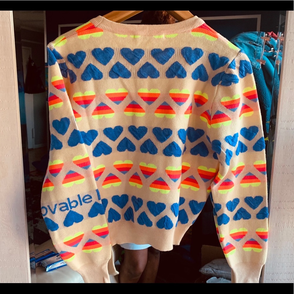 Vibrant Multi Colored Soft Knit Sweater - image 3